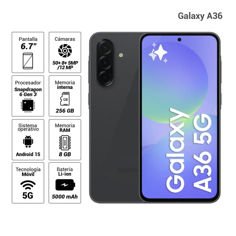 SAMSUMG GALAXY A36 5G 256 Y 8 RAM