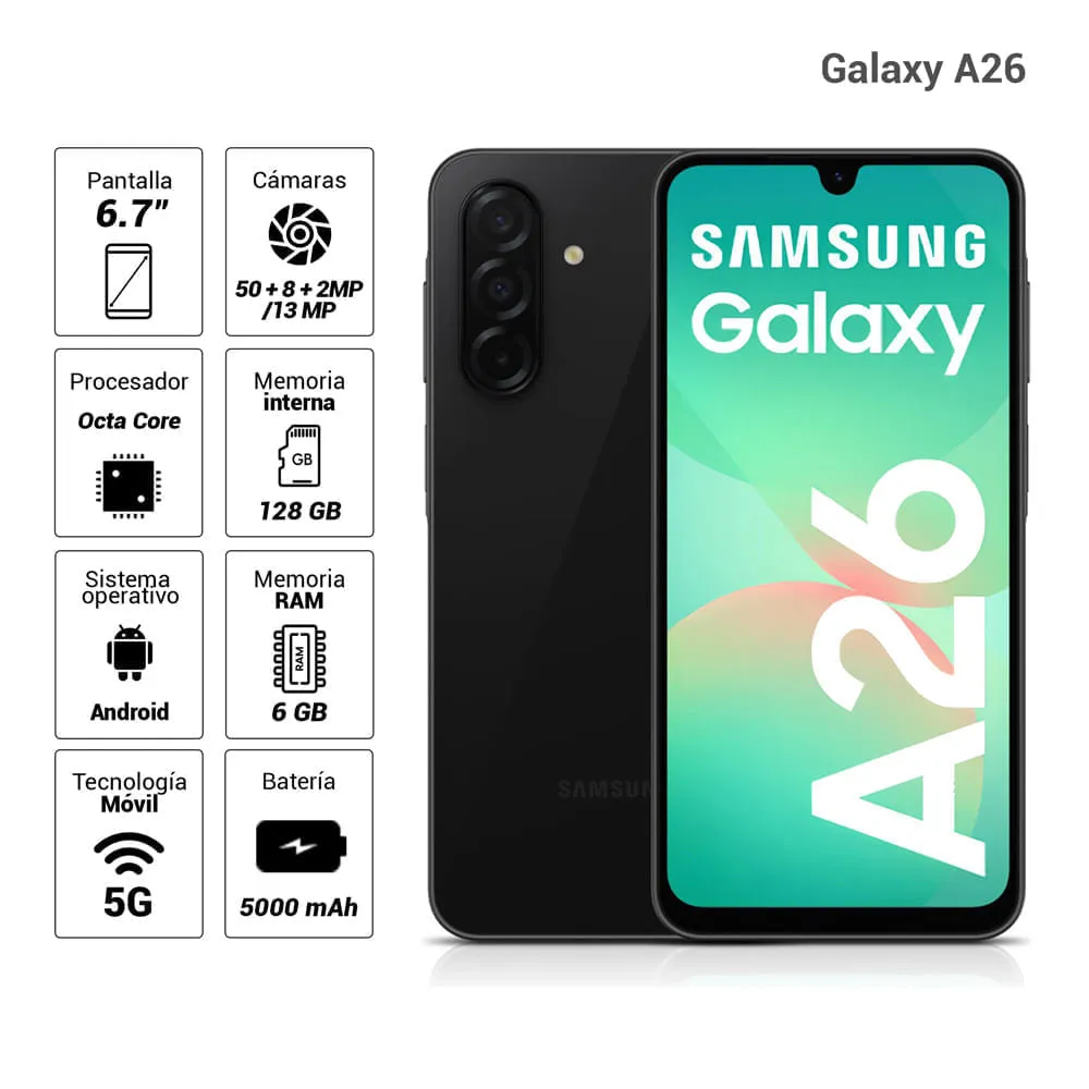 SAMSUMG GALAXY A26 5G 128 Y 6RAM