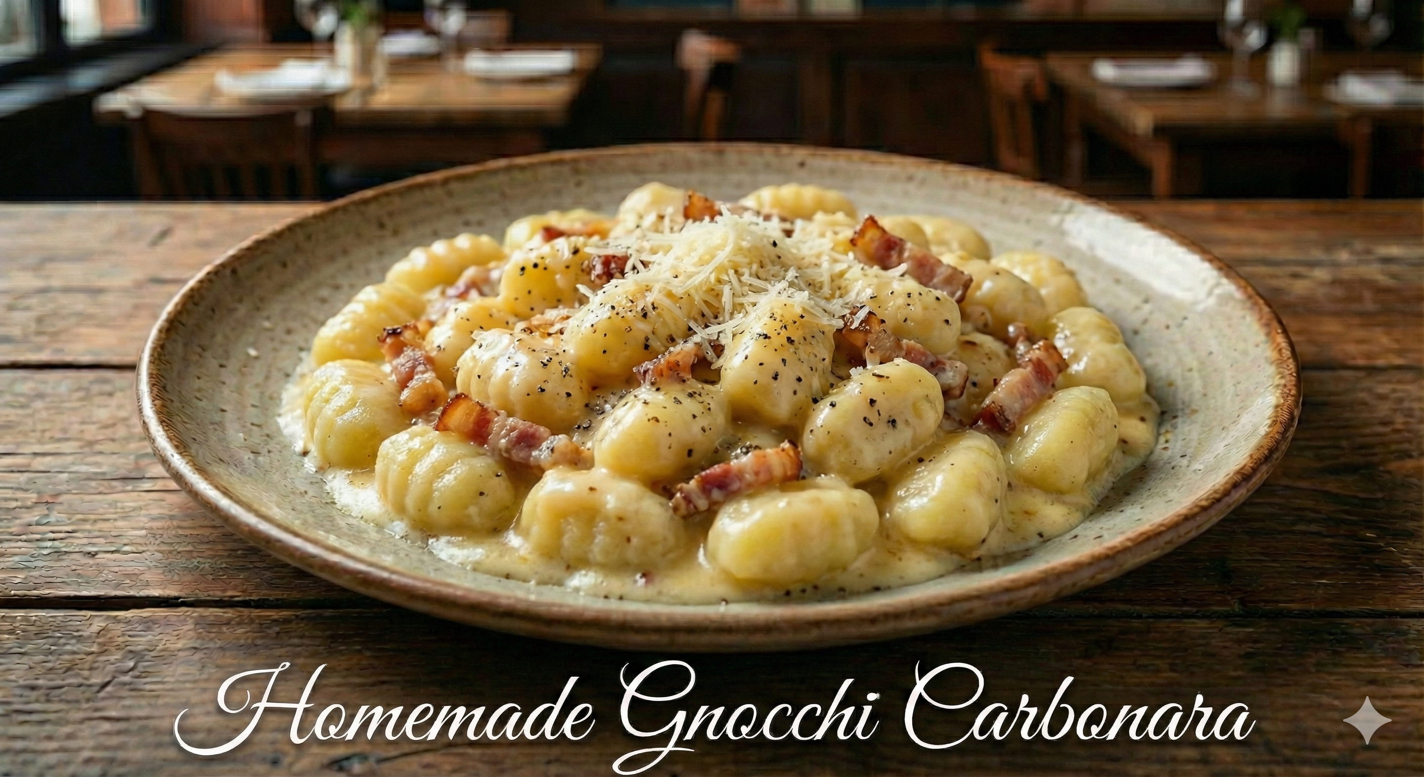 Homemade Gnocchi Carbonara