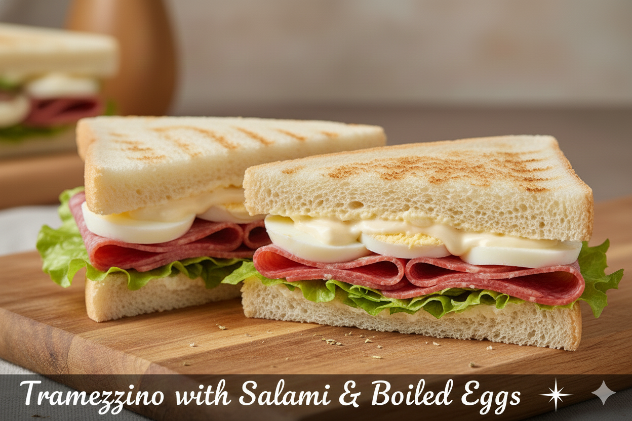 Tramezzino with Salami & Boiled Eggs