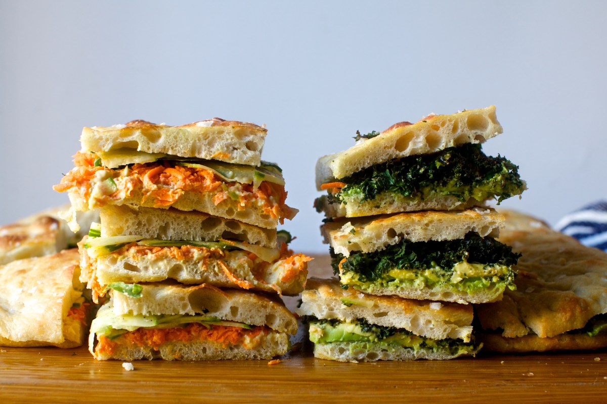 Vegetable Focaccia Sandwiches