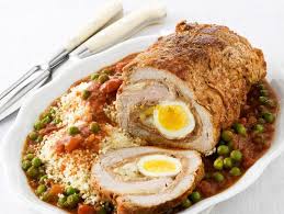 Roast beef roulade with egg