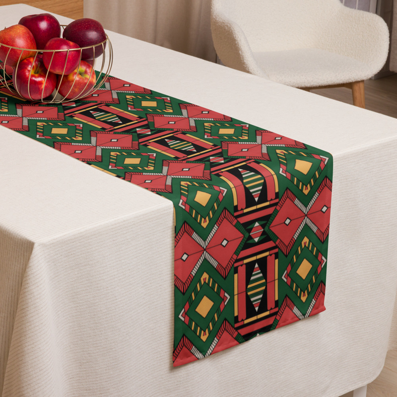 Kwanzaa Glory Print 7.5 Foot Table Runner