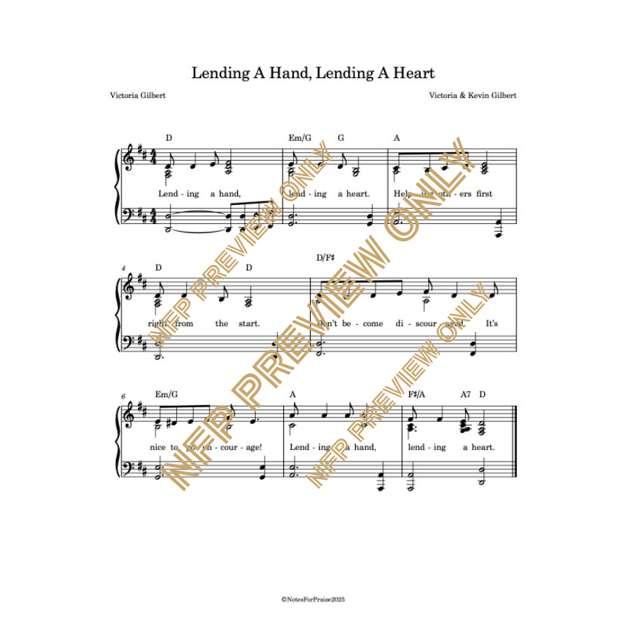 Lending A Hand, Lending A Heart