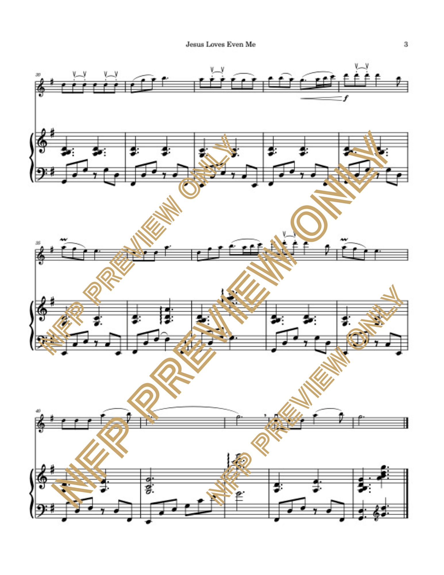 Jesus Loves Even Me ~ Violin