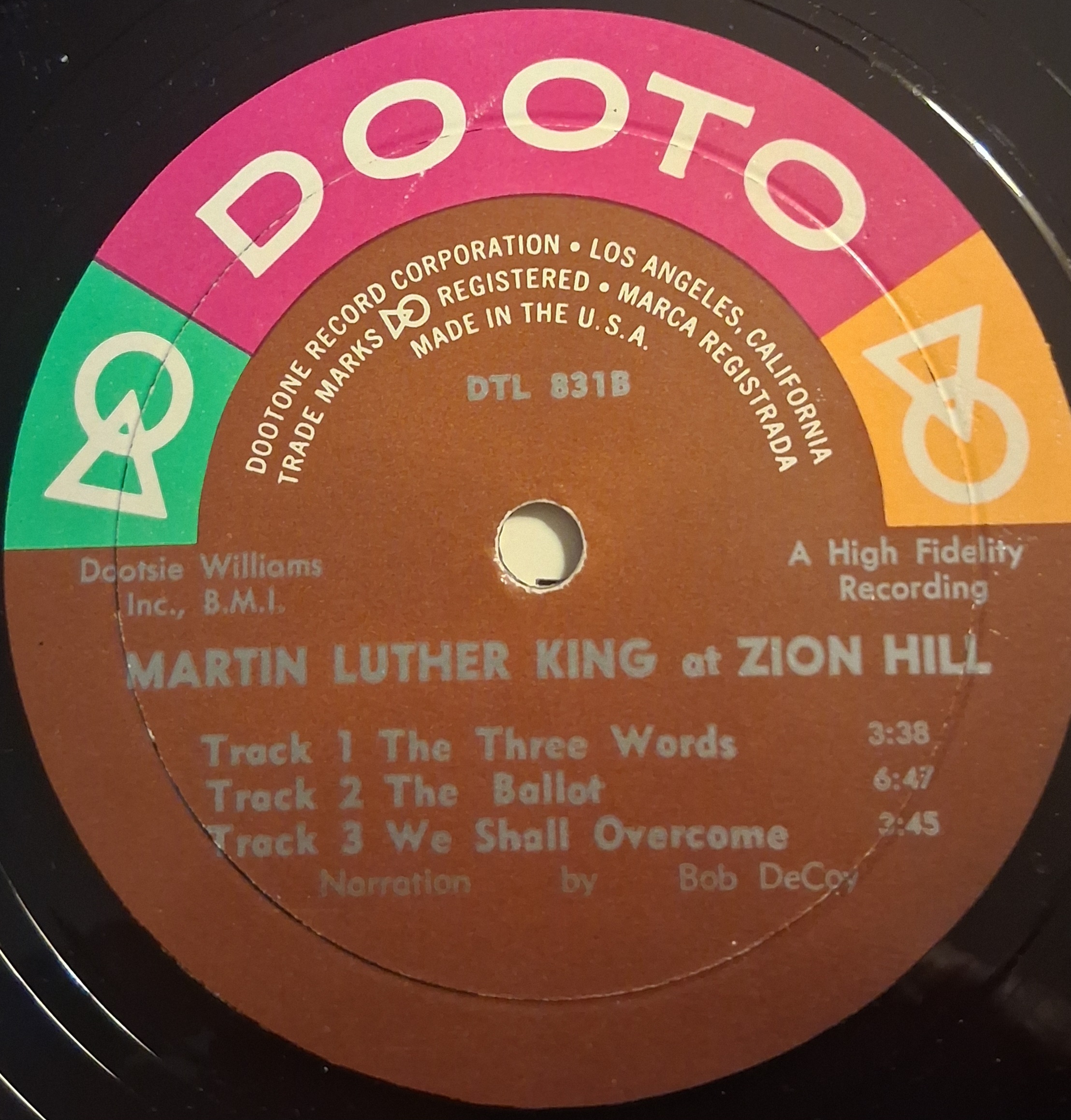 Martin Luther King at Zion Hall