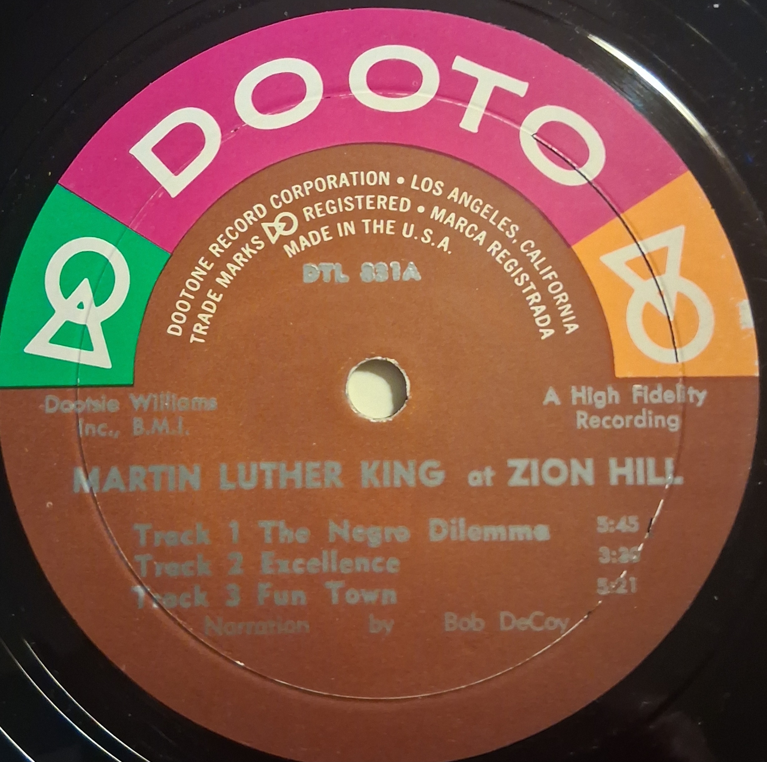 Martin Luther King at Zion Hall