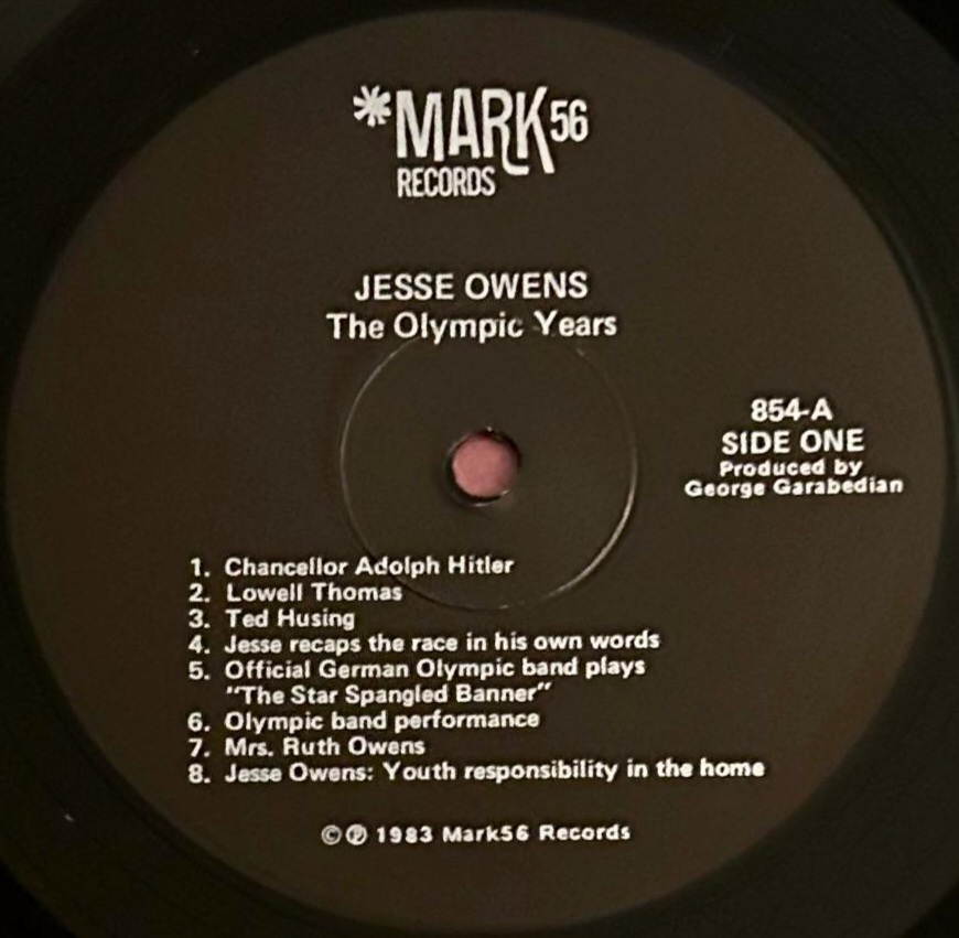 Jesse Owens: The Olympic Years Vinyl Record