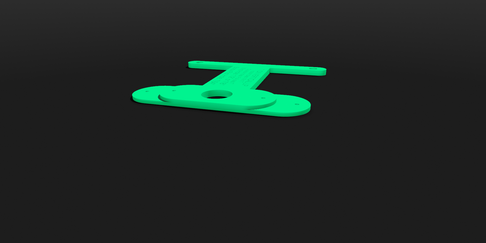 Vertical License Plate Light Template - Whelen T-Series and Mini T-Series Ion