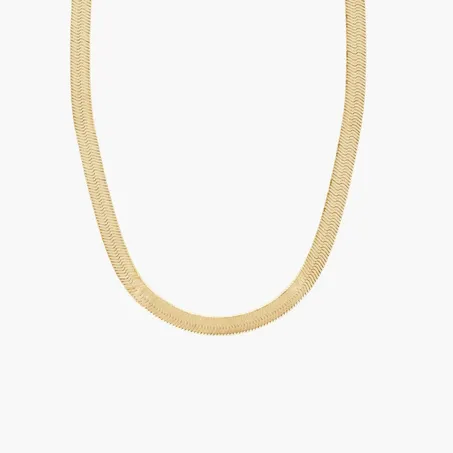 Gold Herringbone Necklace