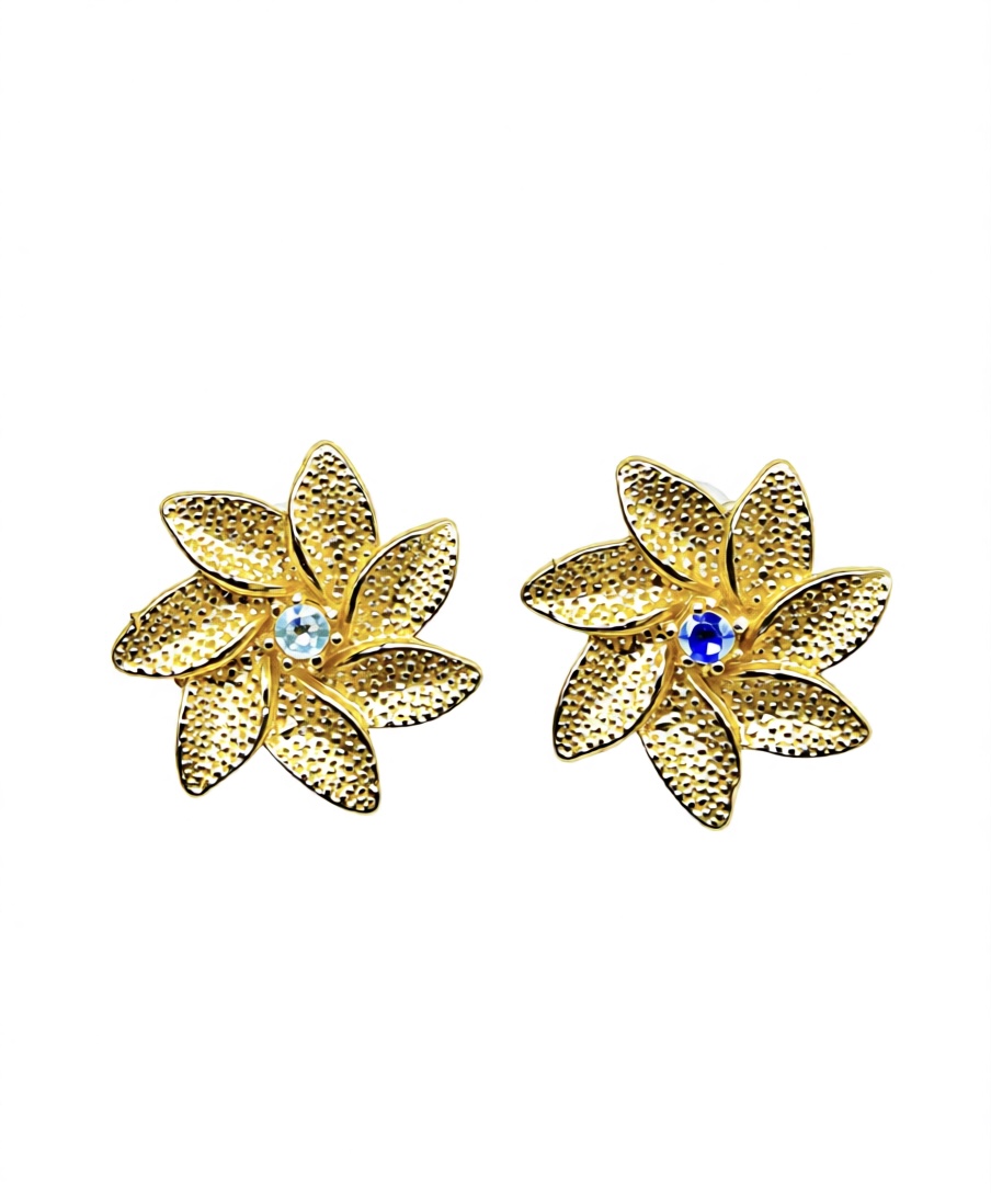 Gold Floral Earrings
