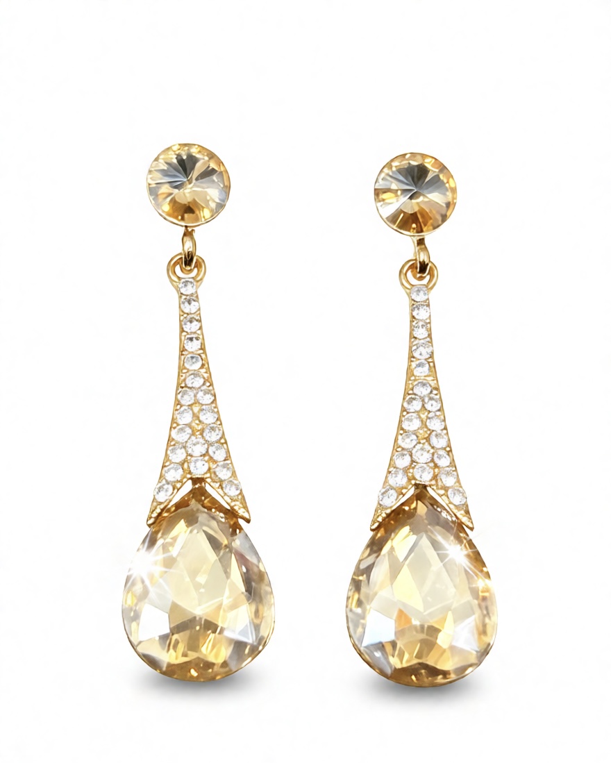 Elegant Crystal Drop Earrings