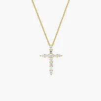 Gold Cross Pendant Necklace
