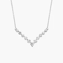 V-shaped Diamond Necklace
