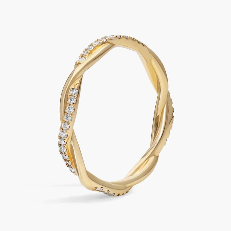 Gold Twisted Diamond Ring