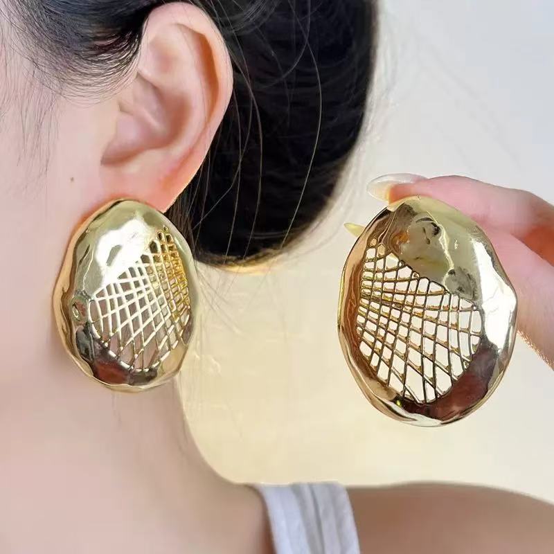 Large Gold Statement Earrings