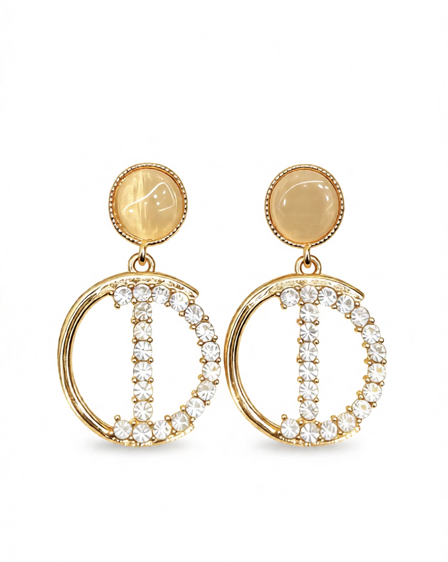 Elegant Gold Crystal Earrings - Minimum Order: 20 Dozen 