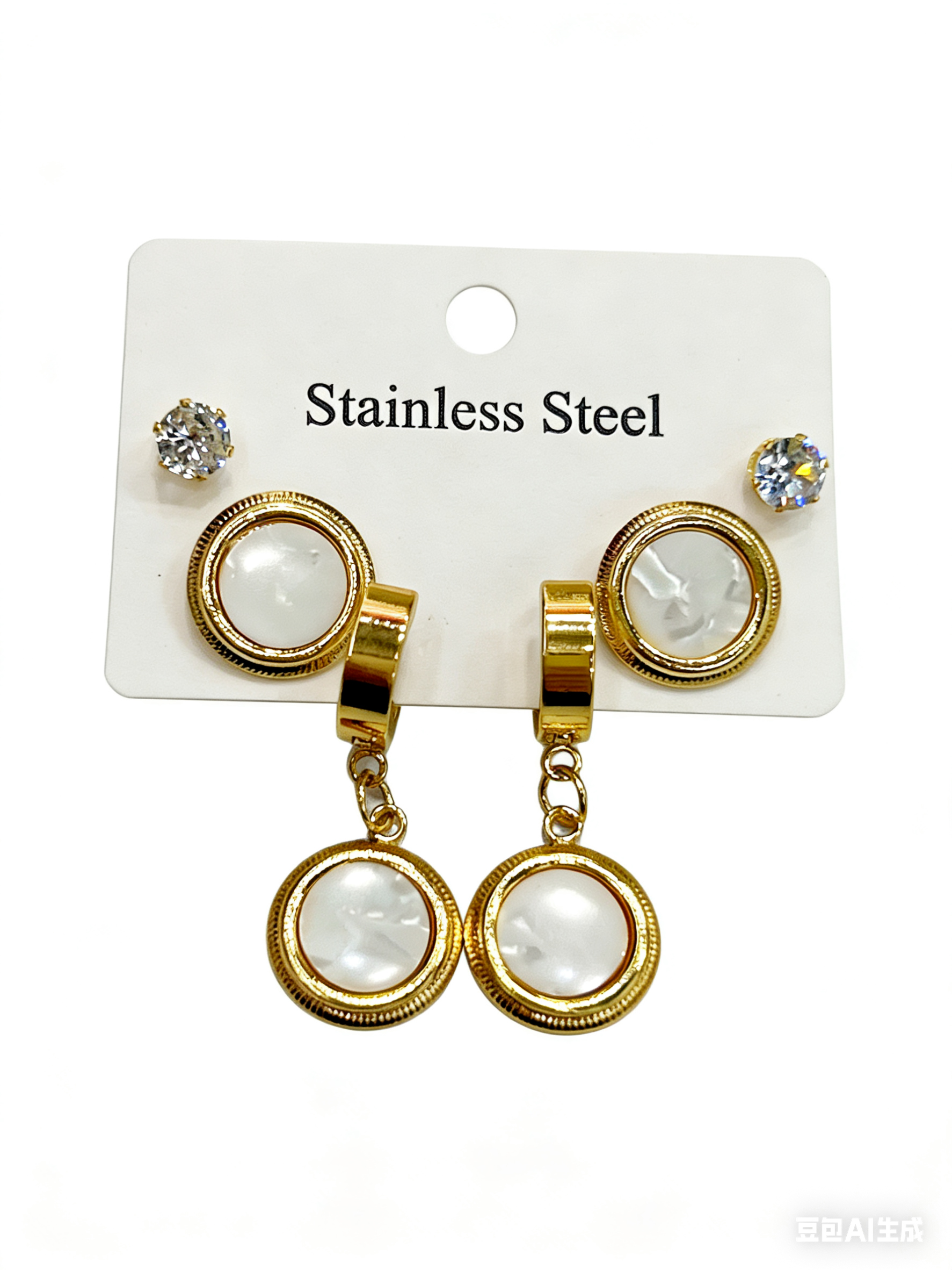 Stainless Steel Earrings Set