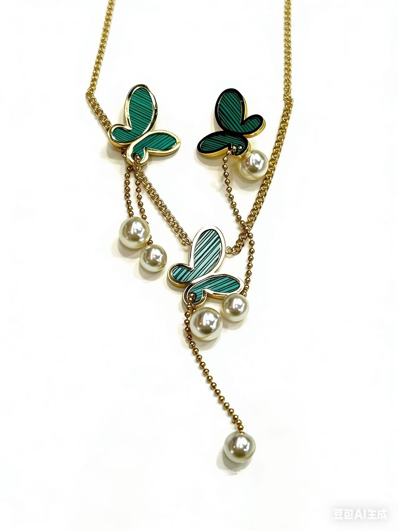 Gold Flower Pearl Jewelry Set - Minimum Order: 20 Dozen 