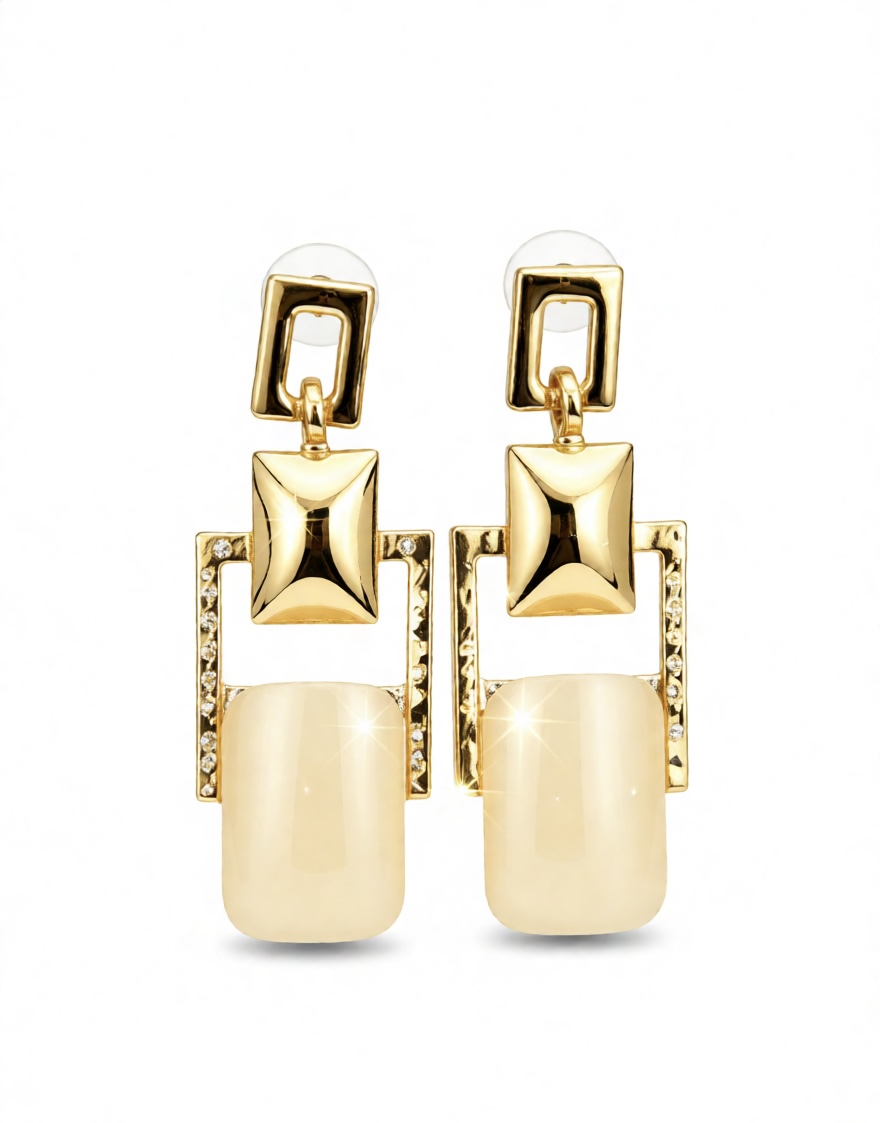 Elegant Gold Crystal Earrings - Minimum Order: 20 Dozen 