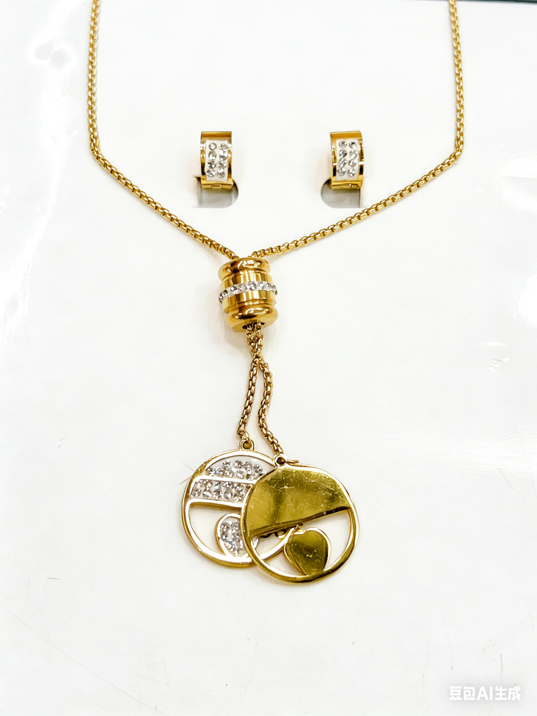 Gold Flower Pearl Jewelry Set - Minimum Order: 20 Dozen 