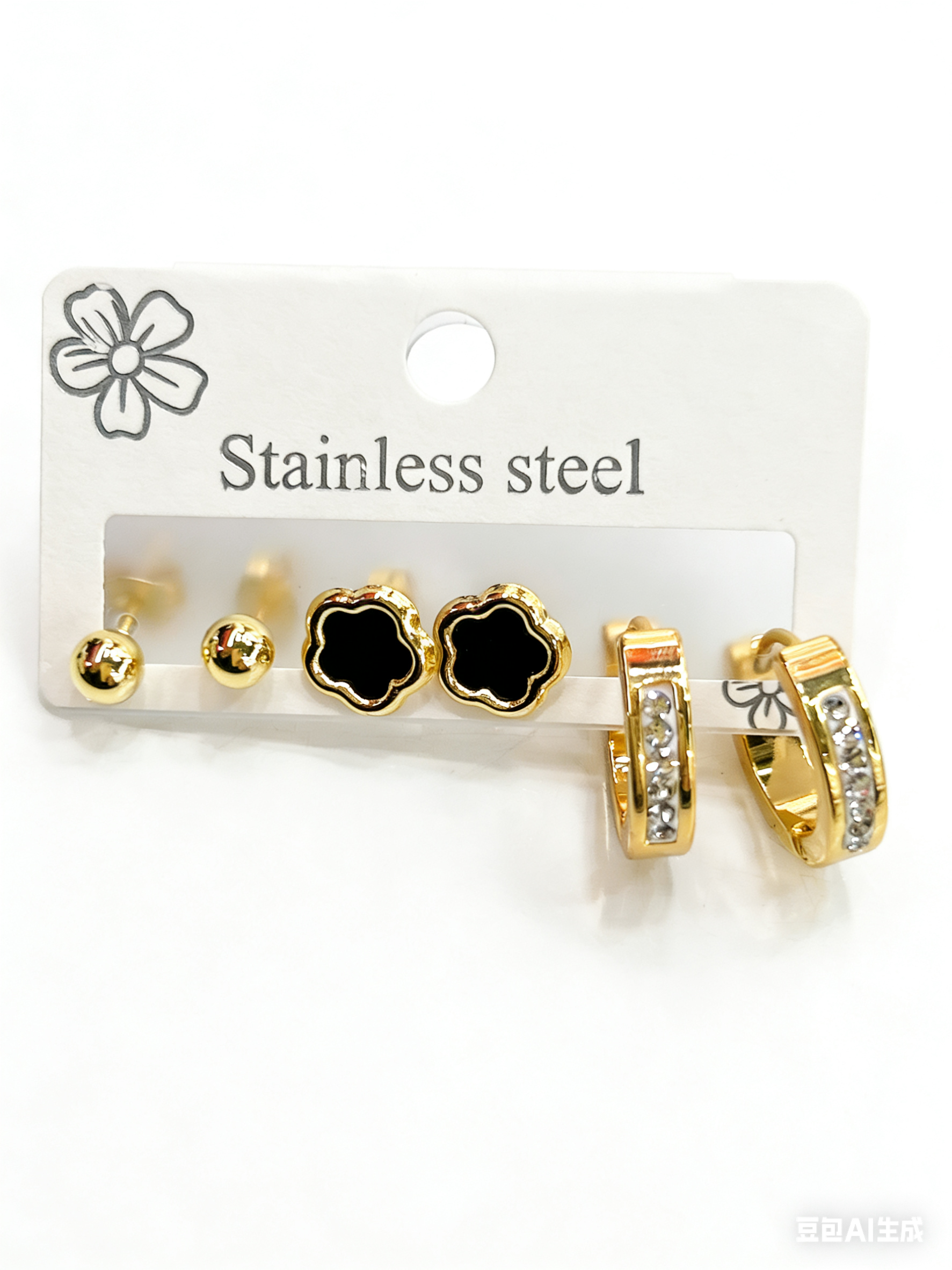 Stainless Steel Earrings Set