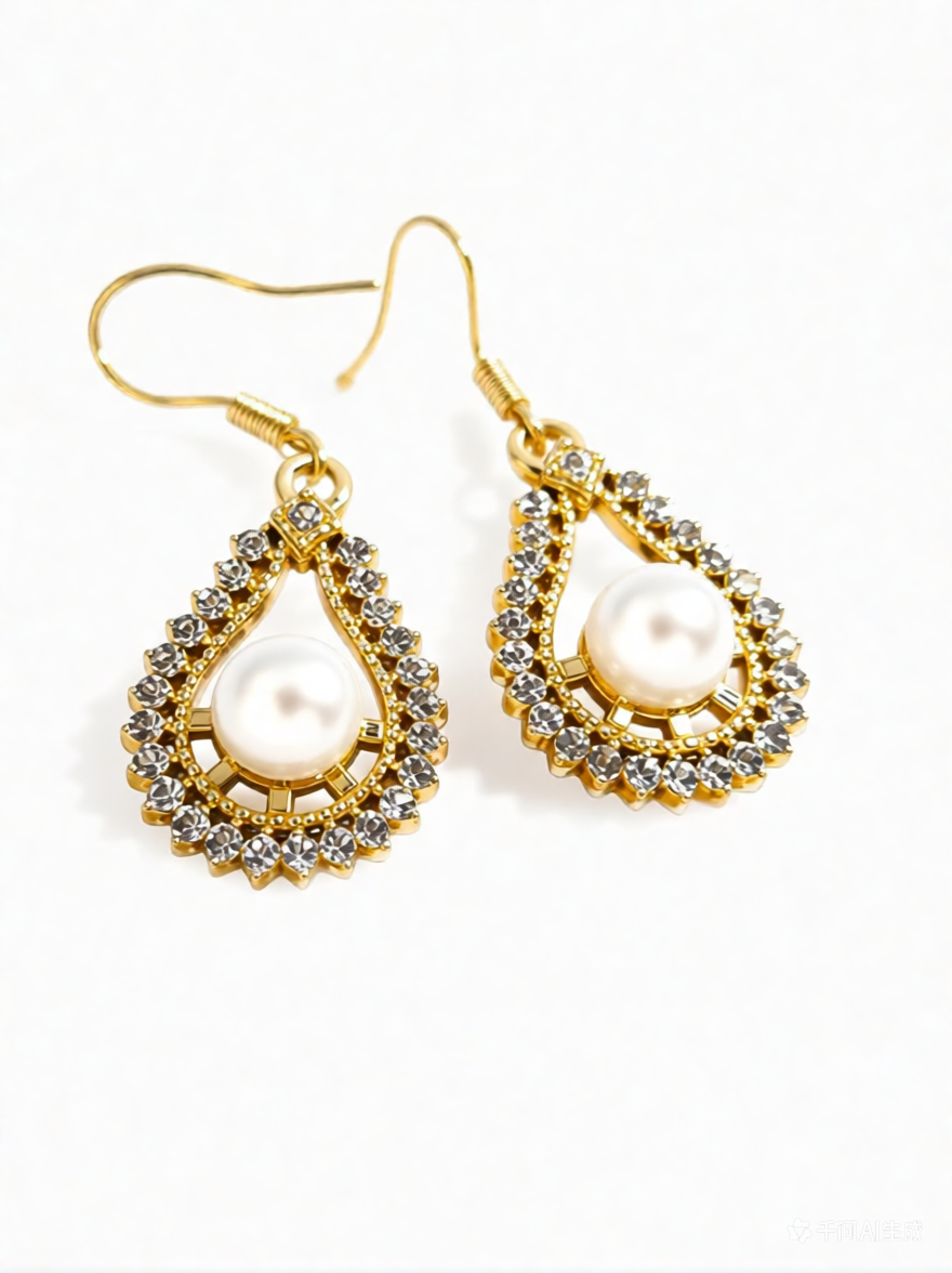 Gold Heart-Shaped Earrings - Available in Stock