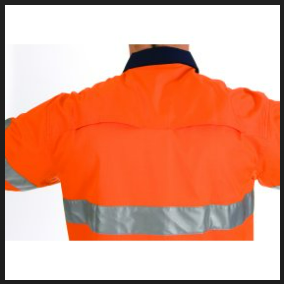 HiVis 3 Way Cool-Breeze Cotton Shirt with CSR/Tape - Long sleeve