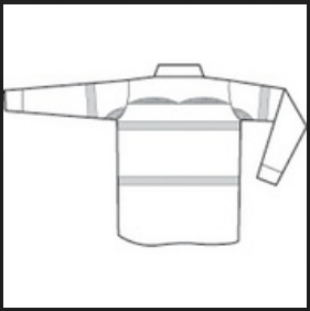 HiVis 3 Way Cool-Breeze Cotton Shirt with CSR/Tape - Long sleeve