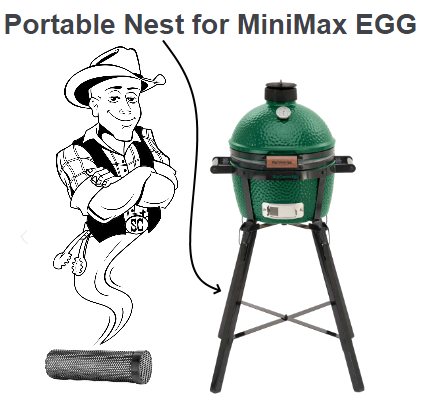 Big Green Egg - MiniMax Cooker, Portable Nest, and SmokeCage® Mini Pre-Loaded