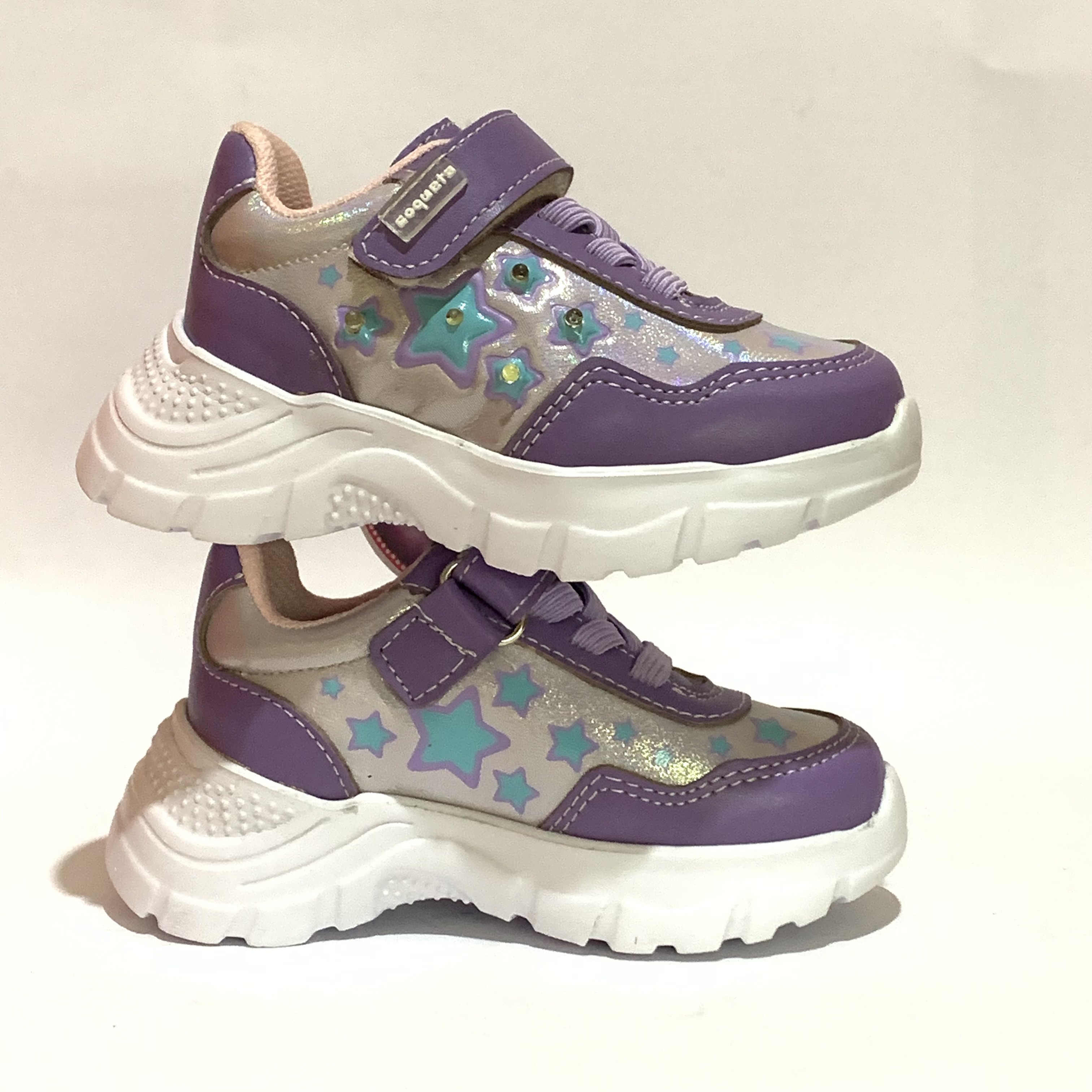 Tenis morados con luces COQUETA