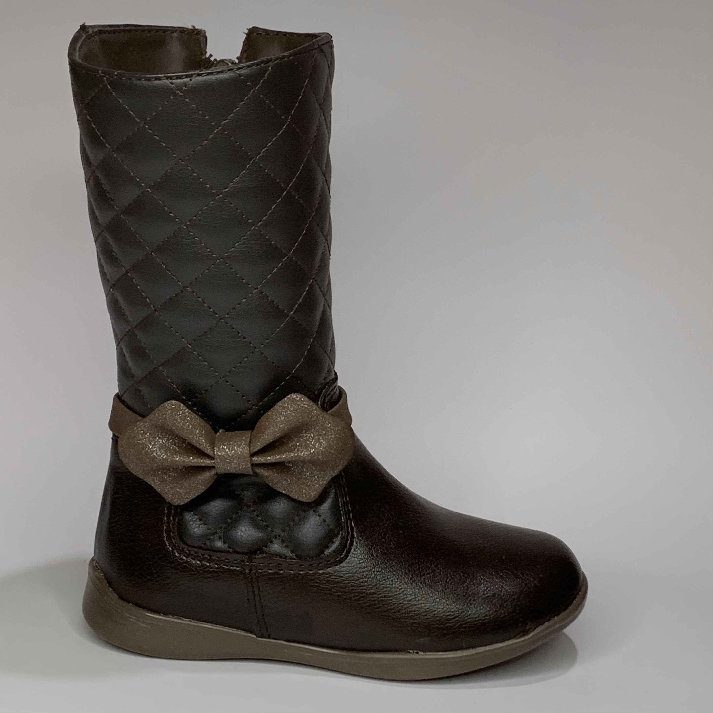 Bota infantil café con moño TROPICANA