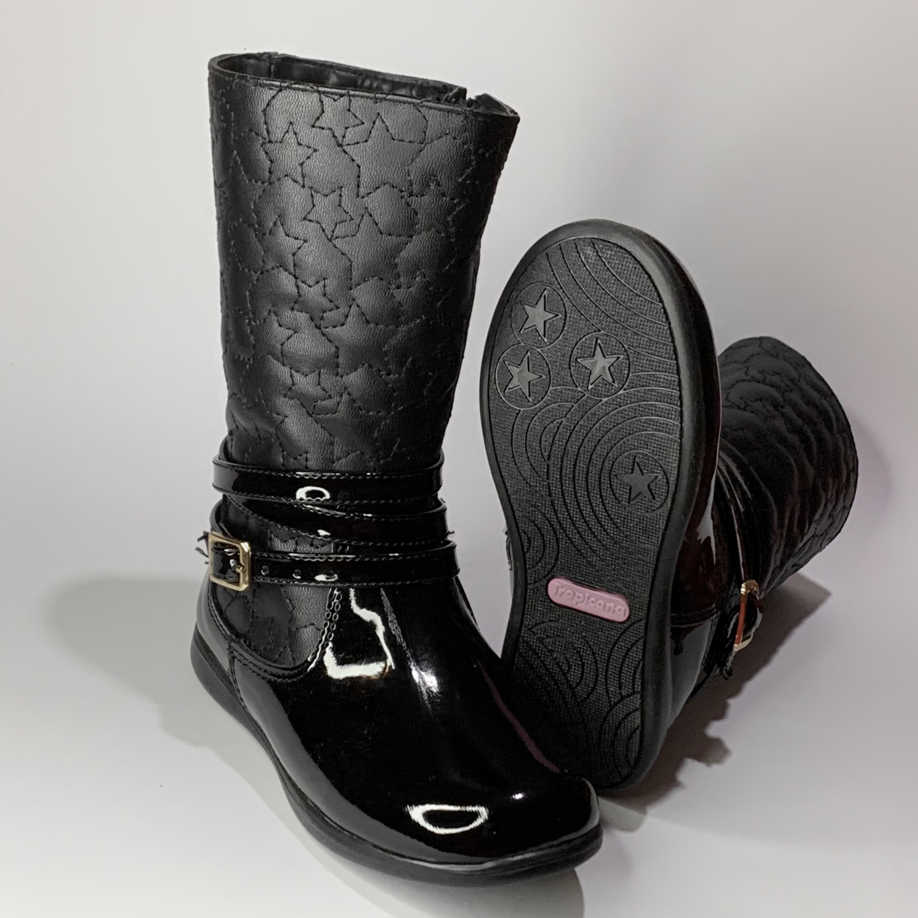 Bota negra de charol TROPICANA