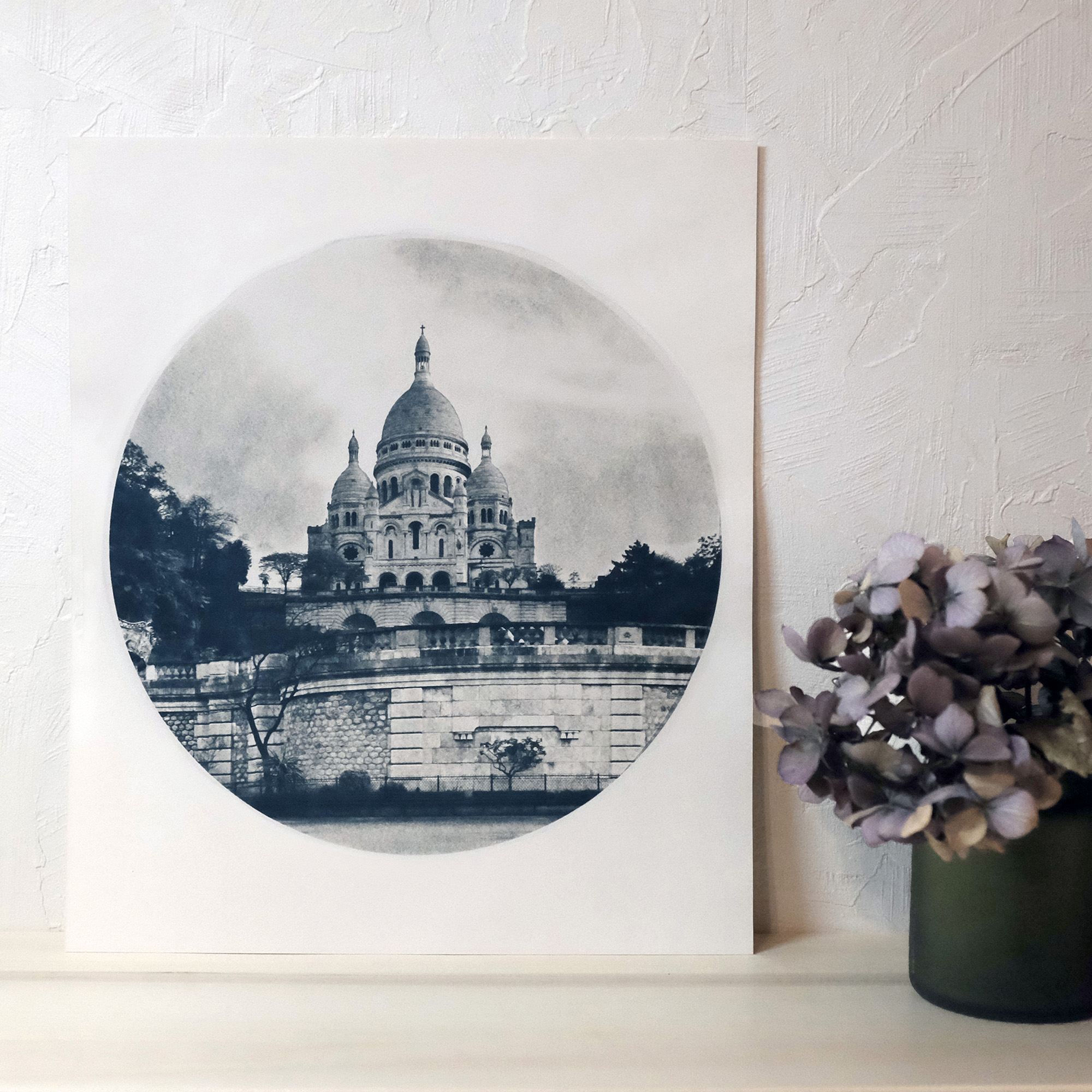 Cyanotype Le Sacré-Coeur, Paris, France