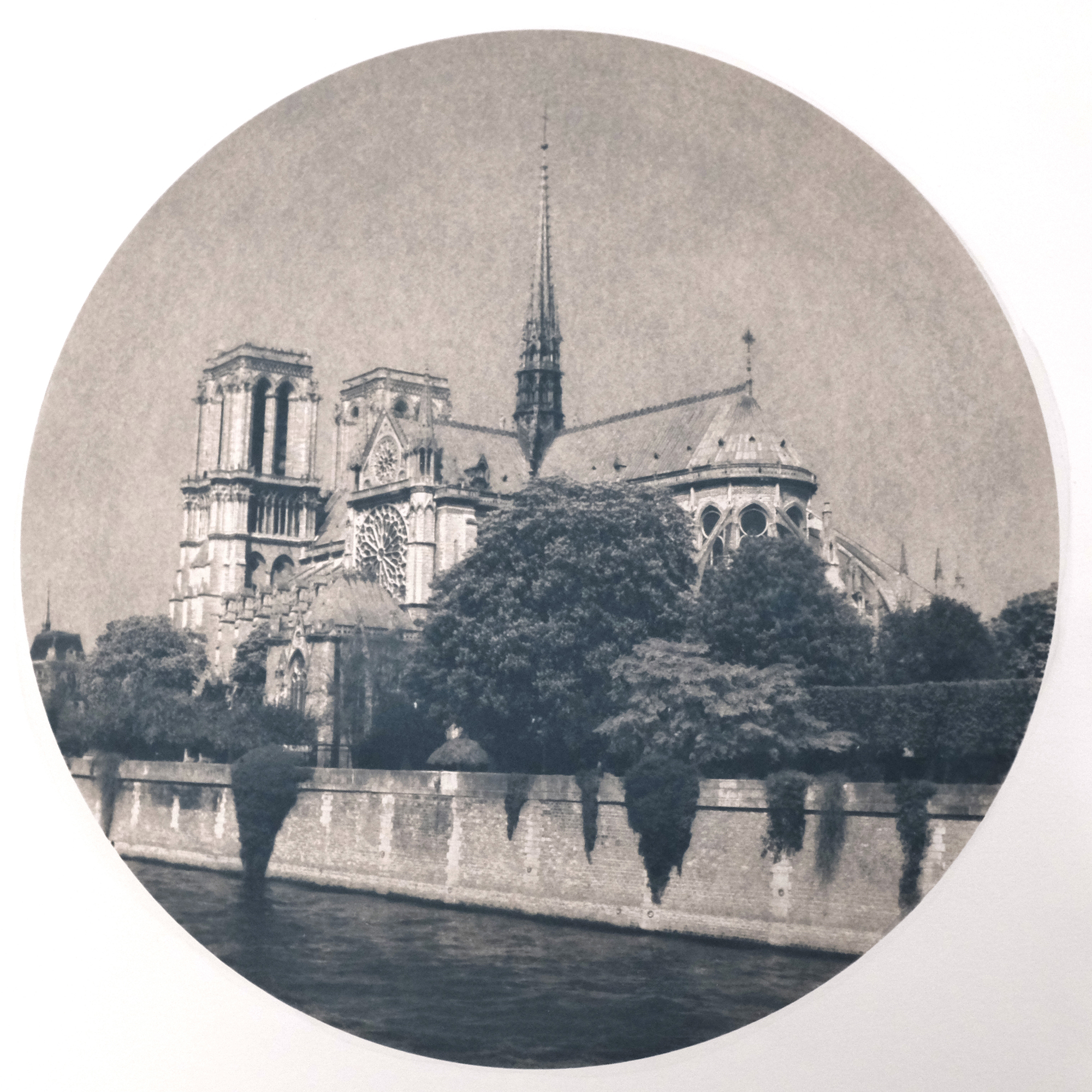 Photographie cyanotype Notre-Dame (2018), Paris, France