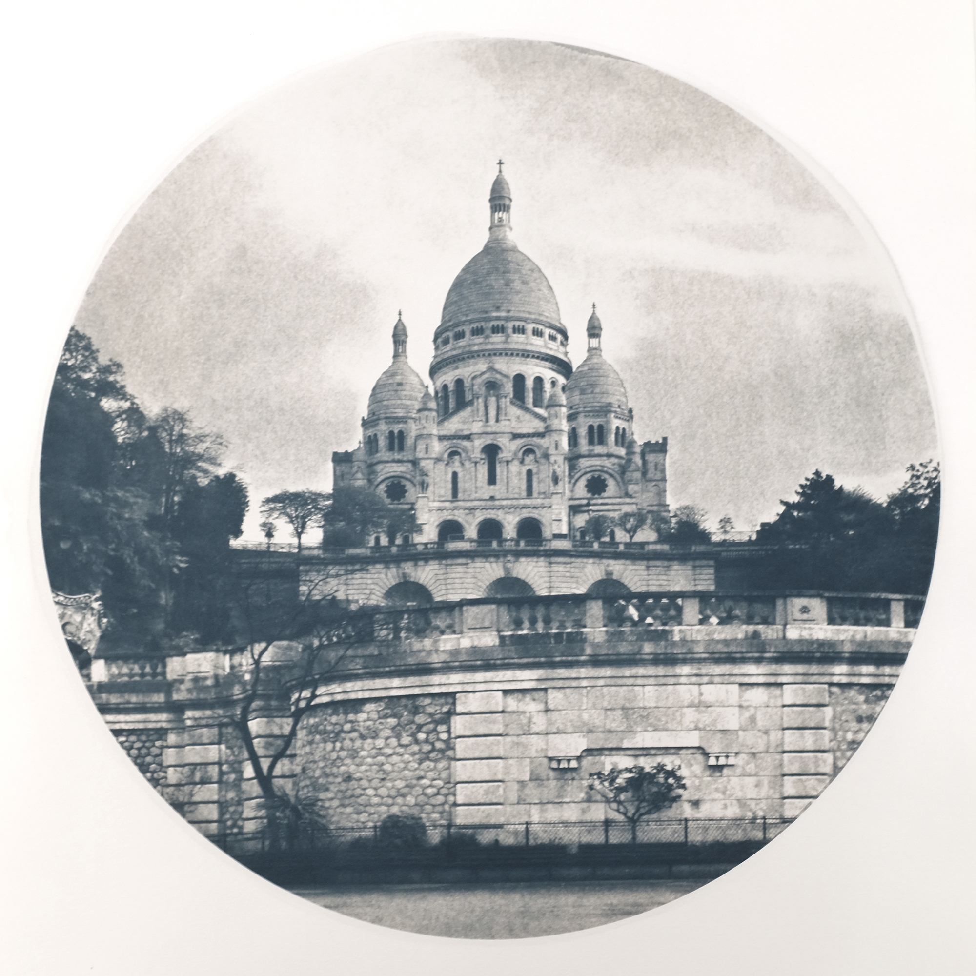 Cyanotype Le Sacré-Coeur, Paris, France