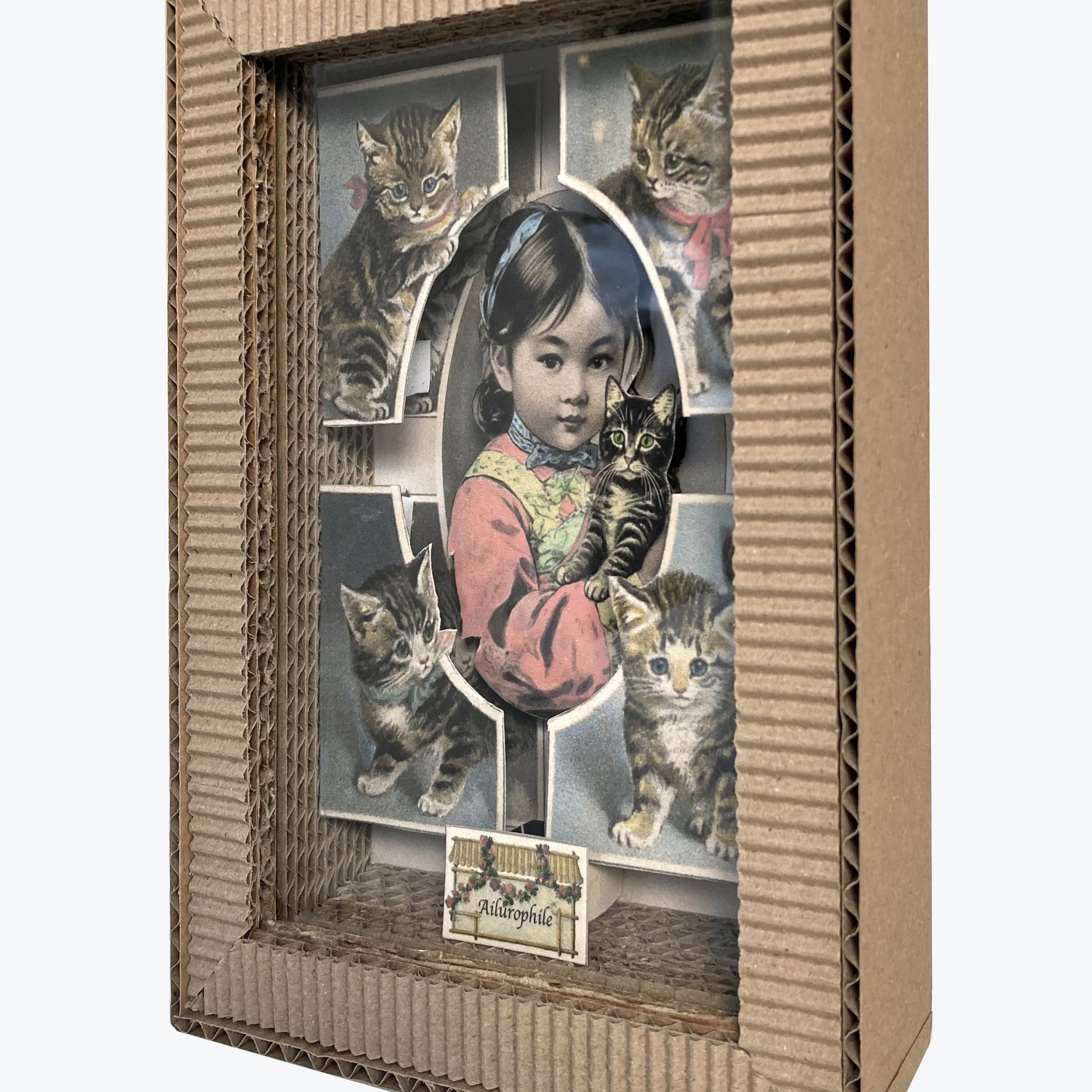 Petite vitrine Fillette aux chats #1