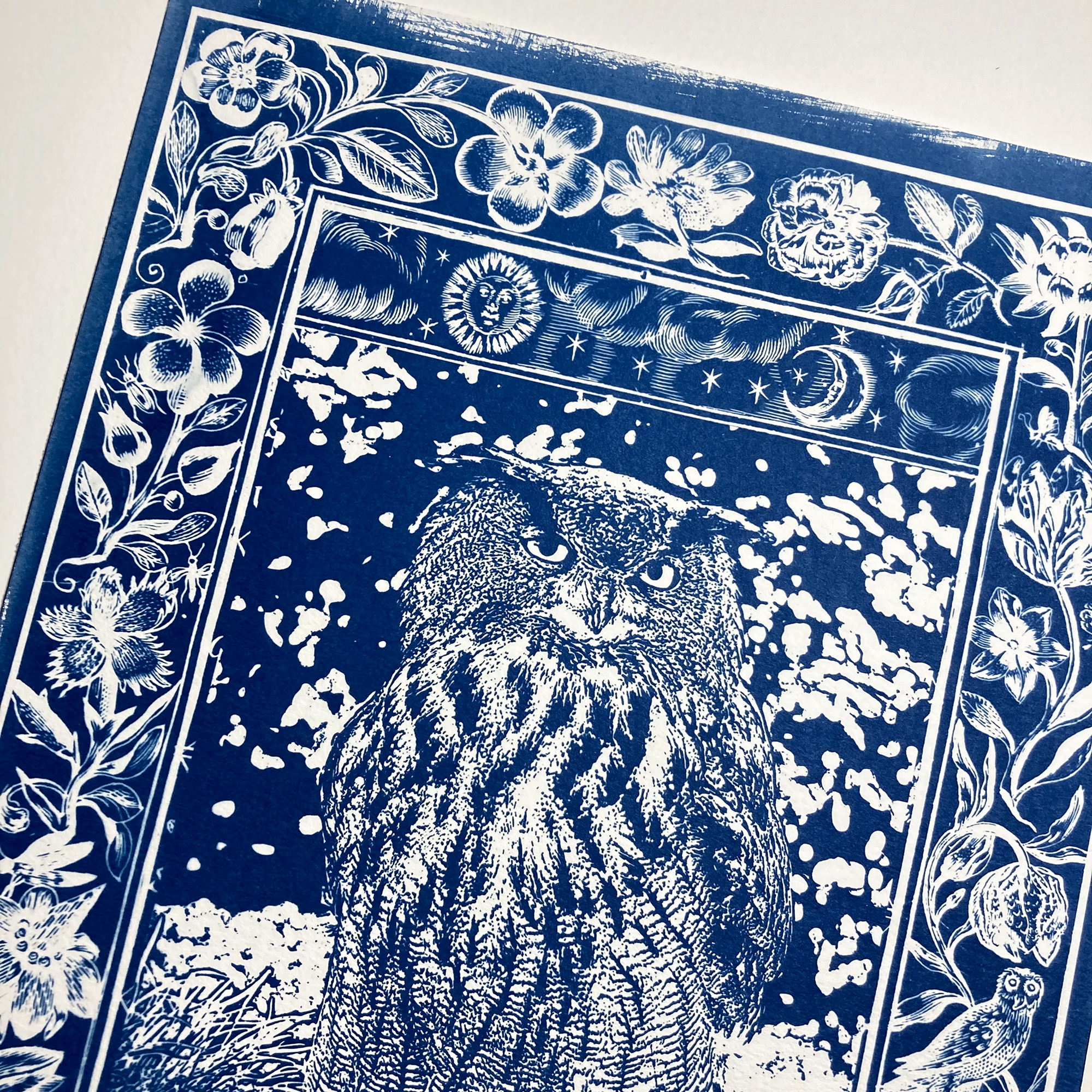 Cyanotype Le grand-duc alchimiste
