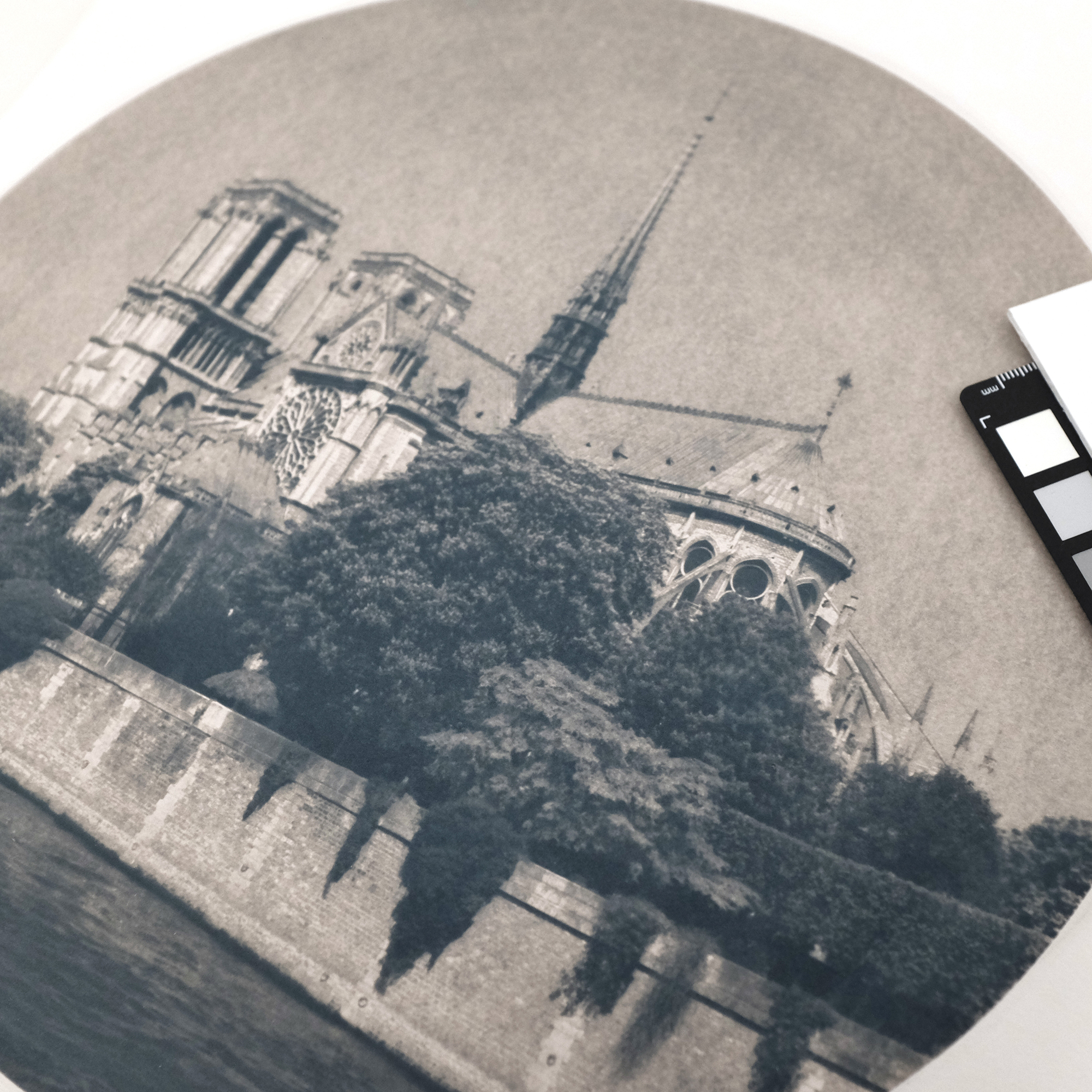 Photographie cyanotype Notre-Dame (2018), Paris, France