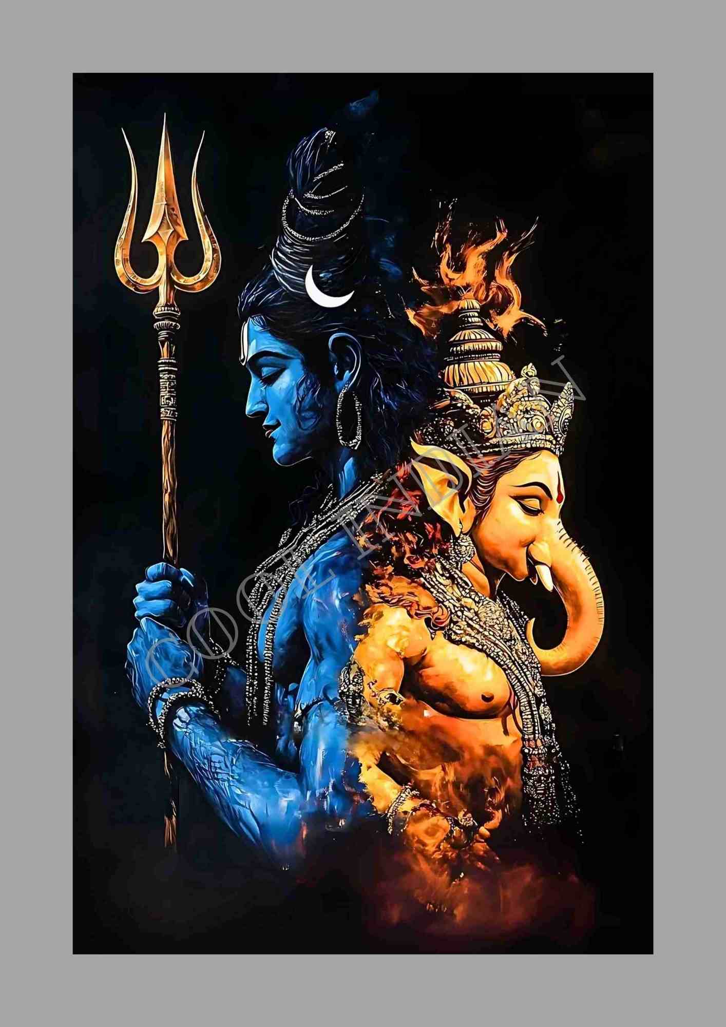 Shiva and Ganesha Wall Art