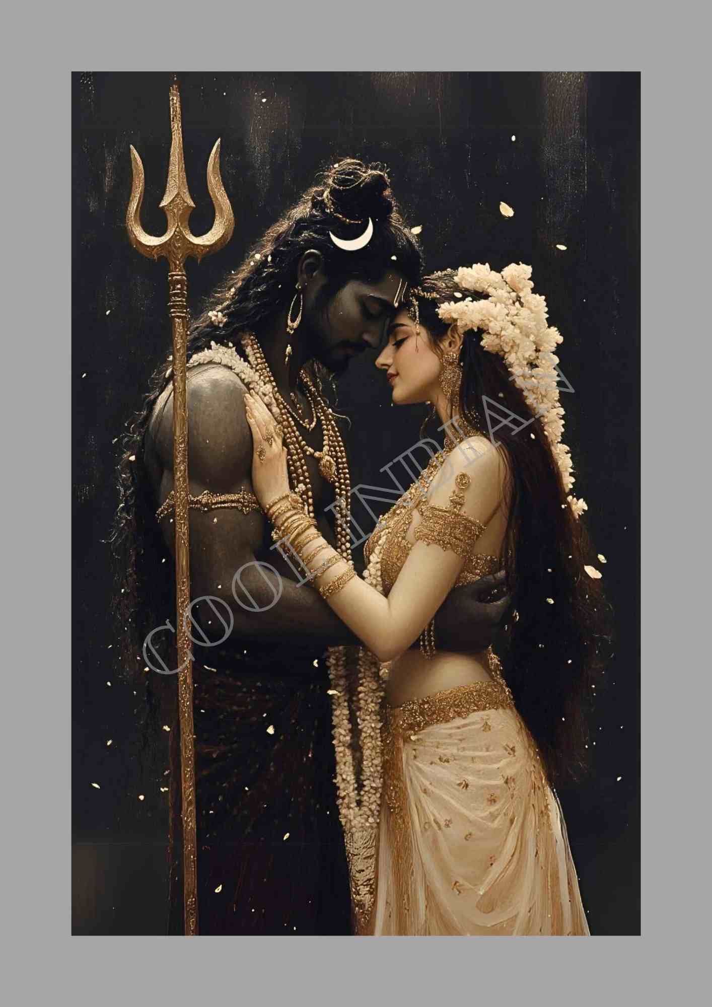 Shiva and Parvati Canvas Art