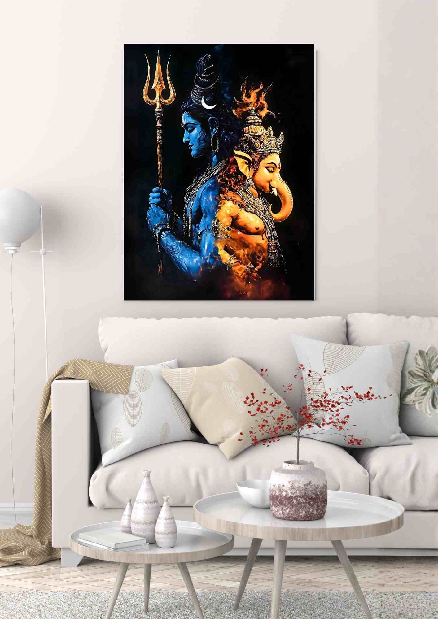 Shiva and Ganesha Wall Art