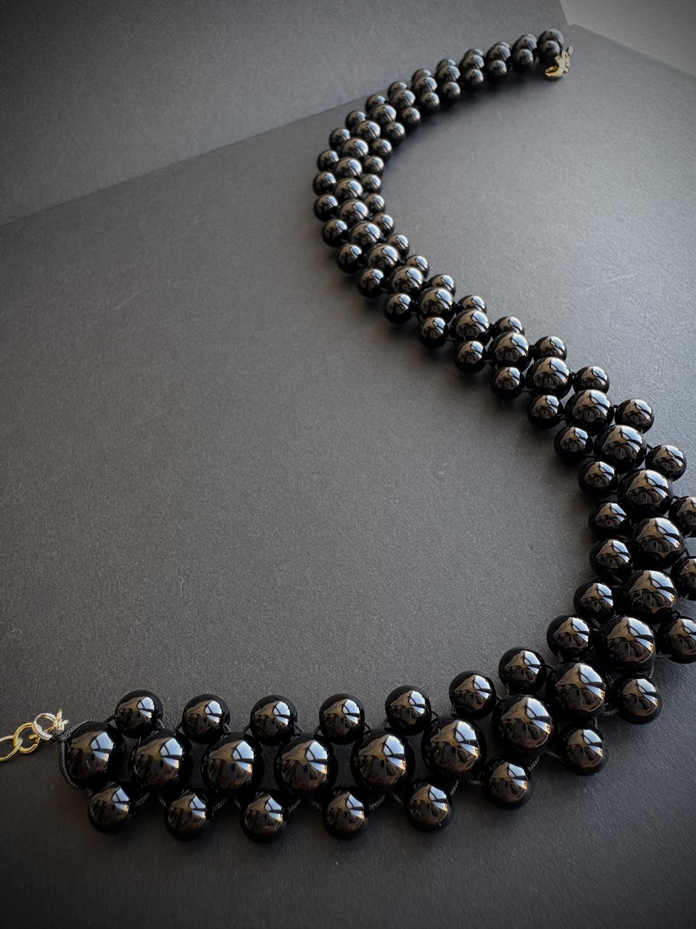Elegant Black Bead Necklace