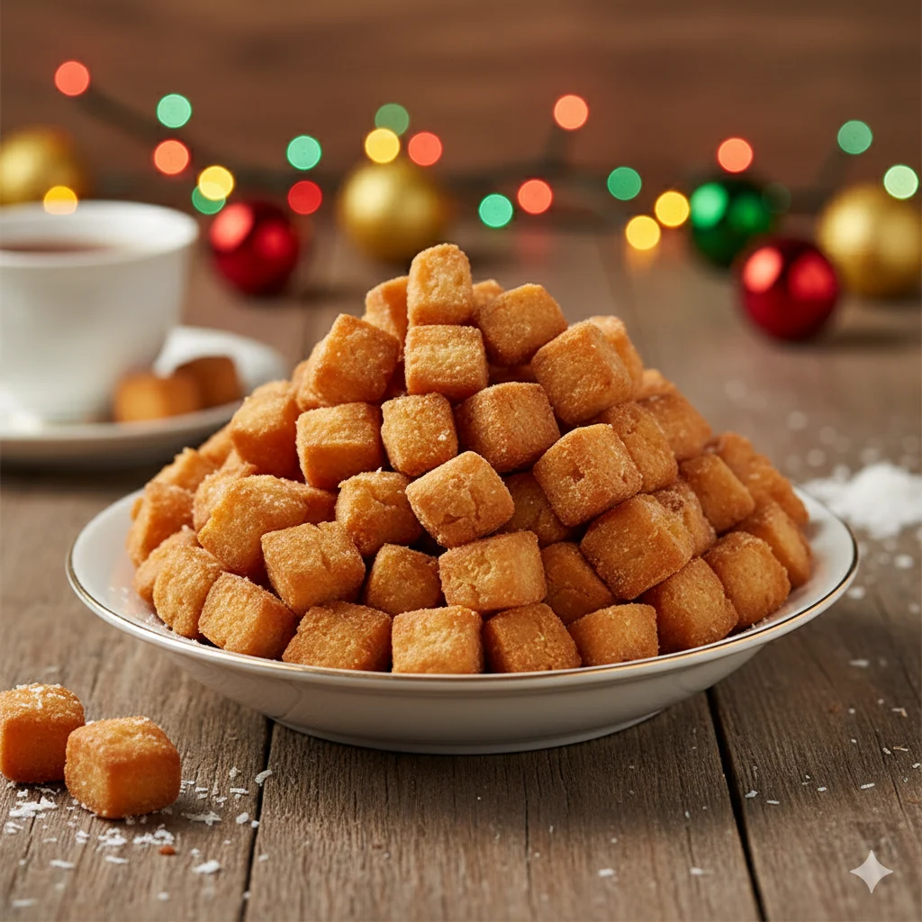 Golden Crunchy Sweet Cubes