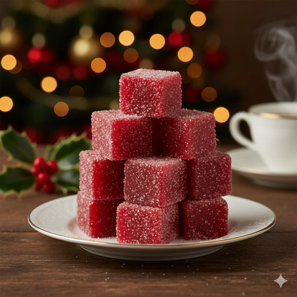 Holiday Guava Jelly Cubes