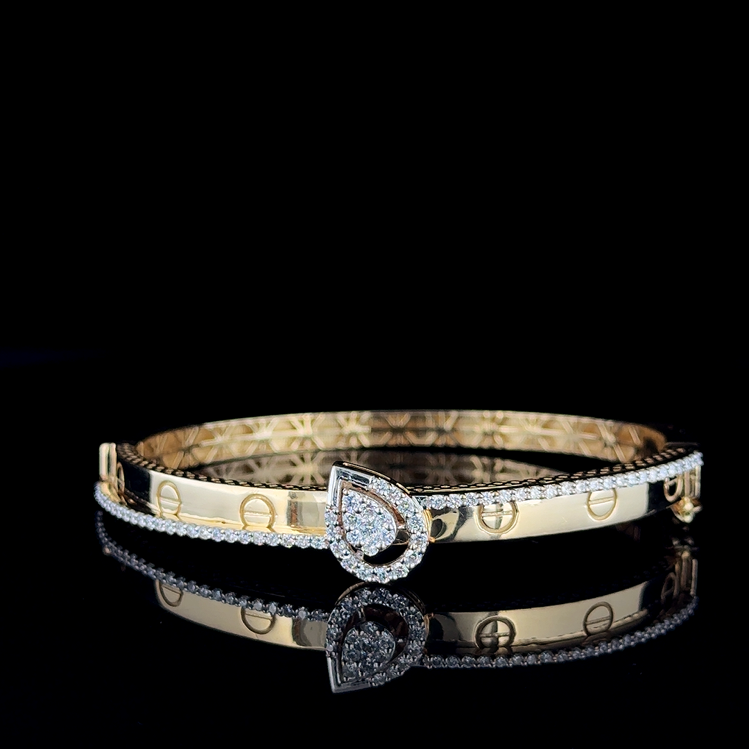 Elegant Modified Cartier Look Gold Bracelet