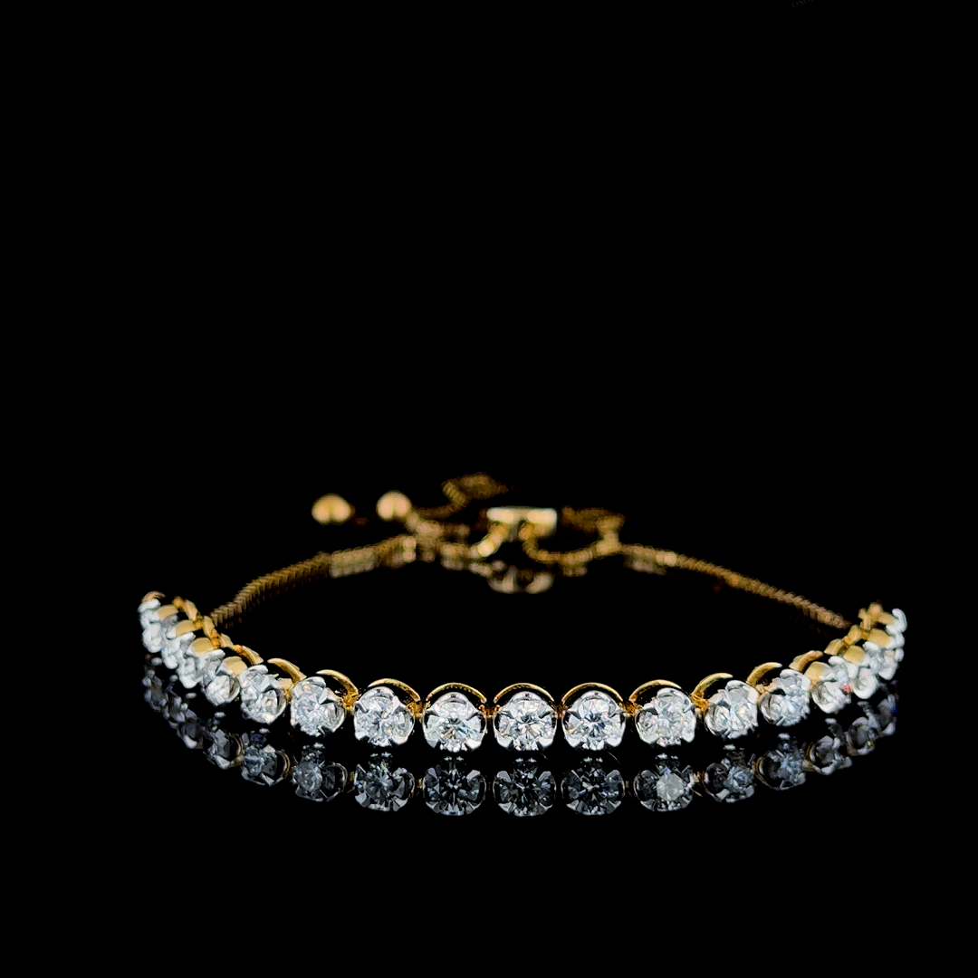 Elegant Gold Diamond Bracelet