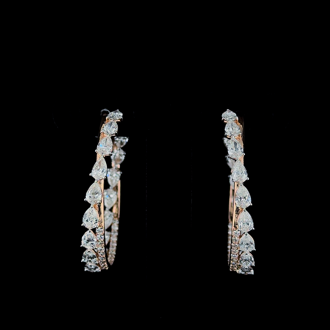 Diamond Hoop Earrings