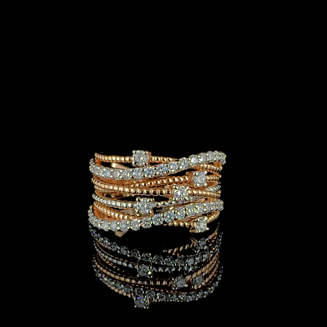 Elegant Multi-Band Diamond Ring