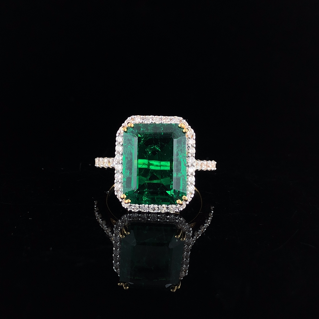 Emerald and Diamond Ring
